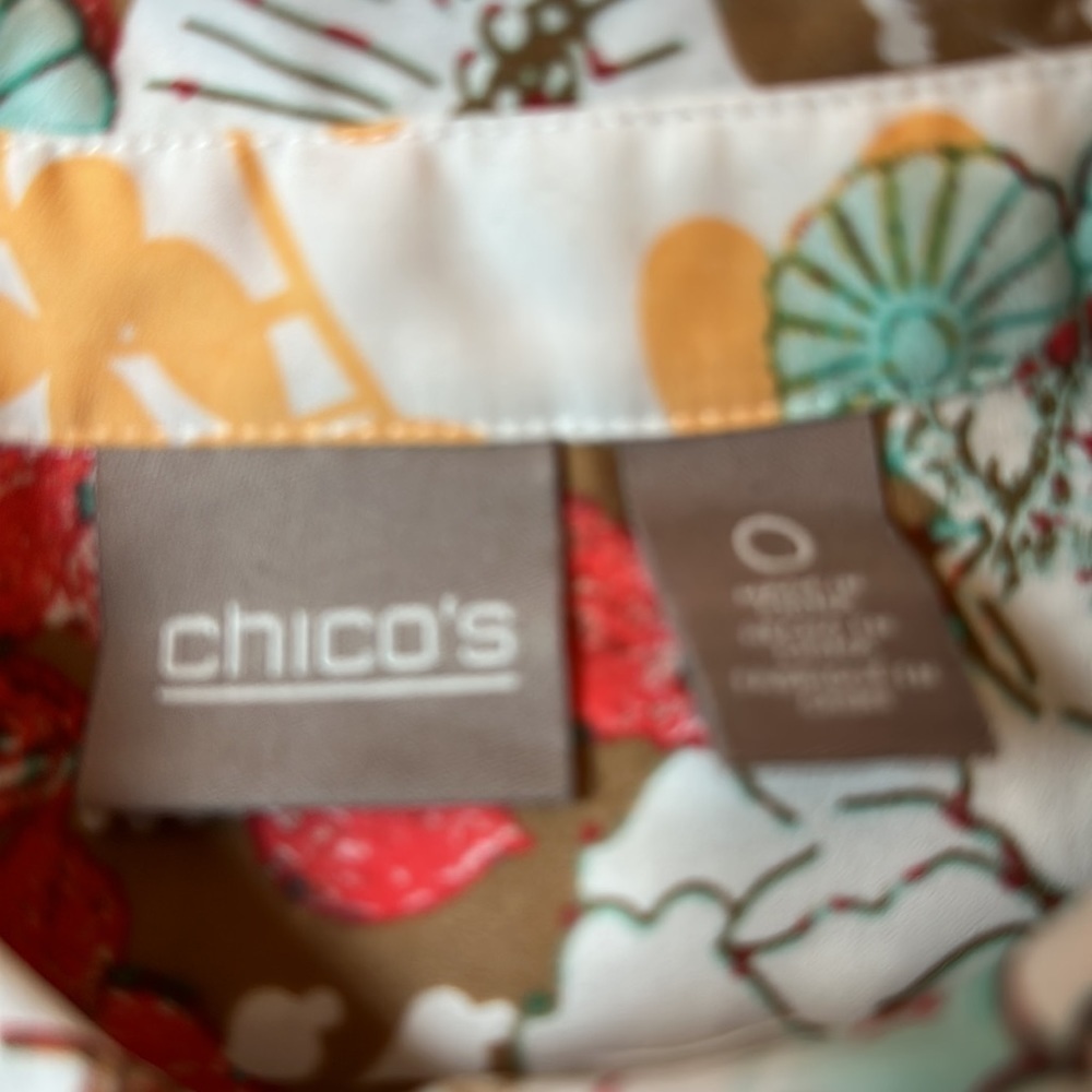 Chico’s floral button down blouse - image 11